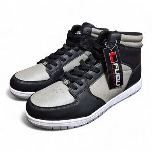 FUBU Heritage Mens Athletic Basketball Shoes Sz 11 High Top Sneakers Black Gray